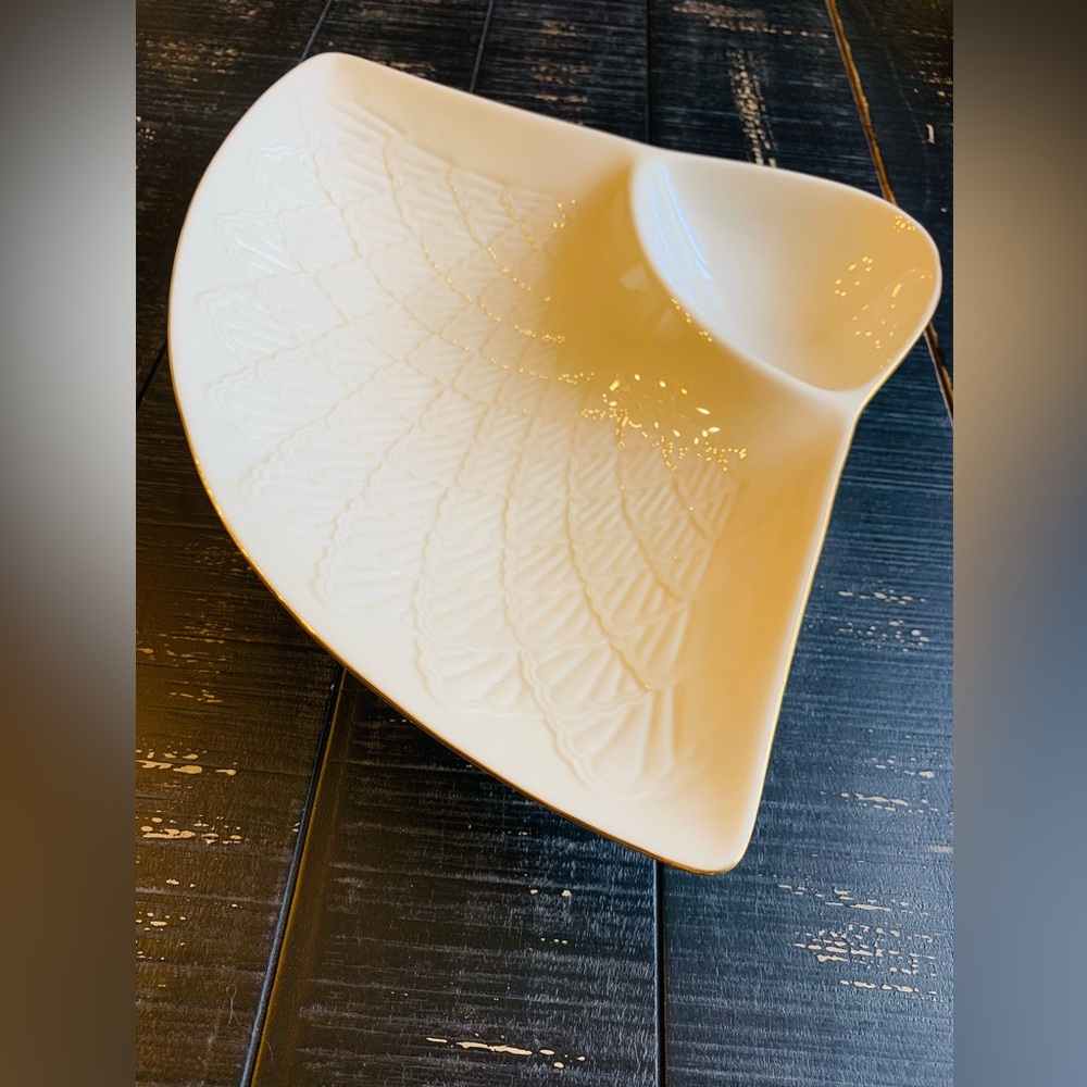 Lenox 16”  Serving Platter 16” x 12” NEW Unused Shell shaped - Picture 8 of 16